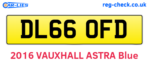 DL66OFD are the vehicle registration plates.