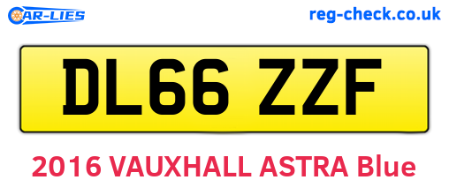 DL66ZZF are the vehicle registration plates.