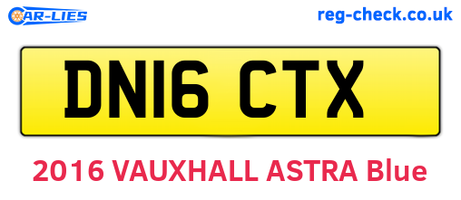 DN16CTX are the vehicle registration plates.