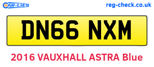DN66NXM are the vehicle registration plates.