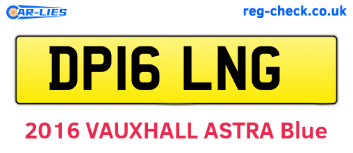 DP16LNG are the vehicle registration plates.
