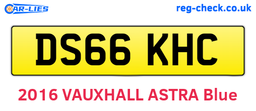 DS66KHC are the vehicle registration plates.