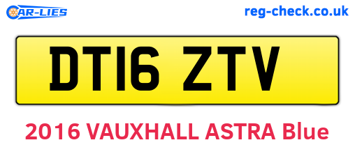 DT16ZTV are the vehicle registration plates.