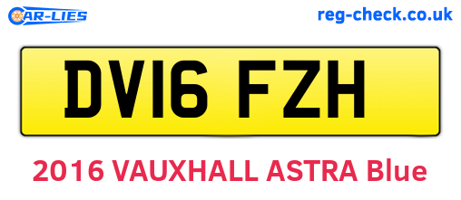 DV16FZH are the vehicle registration plates.