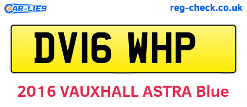 DV16WHP are the vehicle registration plates.