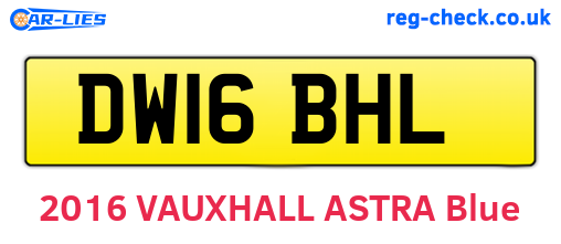 DW16BHL are the vehicle registration plates.