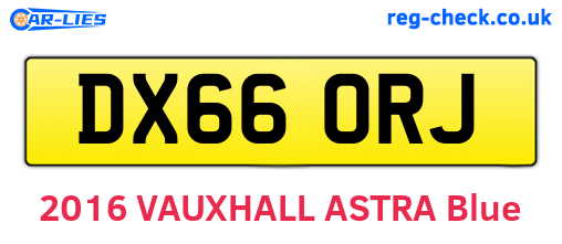 DX66ORJ are the vehicle registration plates.