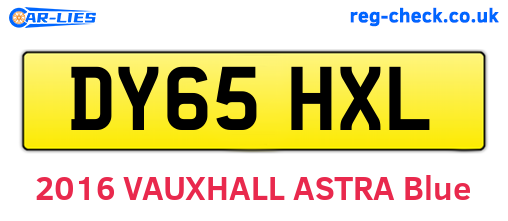 DY65HXL are the vehicle registration plates.