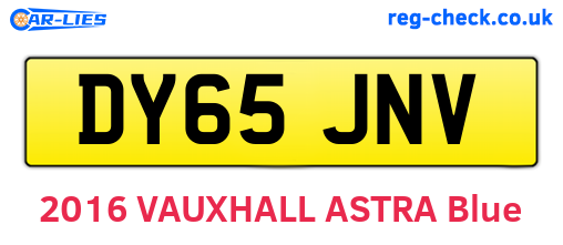 DY65JNV are the vehicle registration plates.