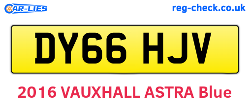 DY66HJV are the vehicle registration plates.
