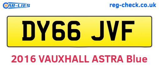 DY66JVF are the vehicle registration plates.