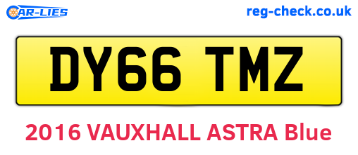 DY66TMZ are the vehicle registration plates.