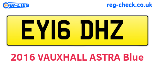 EY16DHZ are the vehicle registration plates.