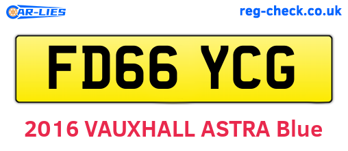 FD66YCG are the vehicle registration plates.