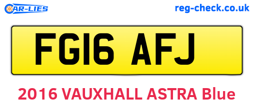 FG16AFJ are the vehicle registration plates.