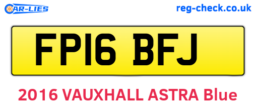 FP16BFJ are the vehicle registration plates.