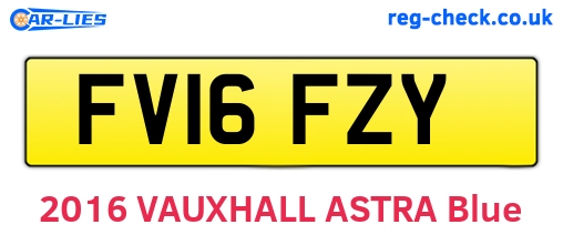 FV16FZY are the vehicle registration plates.