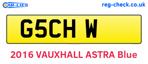 G5CHW are the vehicle registration plates.