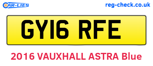 GY16RFE are the vehicle registration plates.