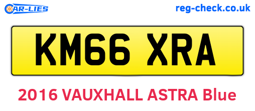 KM66XRA are the vehicle registration plates.