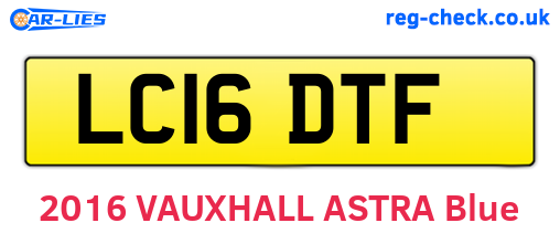 LC16DTF are the vehicle registration plates.