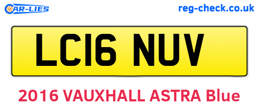LC16NUV are the vehicle registration plates.