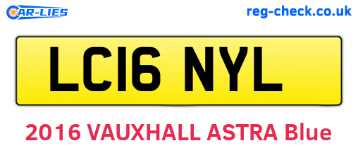 LC16NYL are the vehicle registration plates.