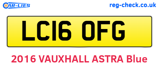 LC16OFG are the vehicle registration plates.