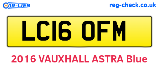 LC16OFM are the vehicle registration plates.
