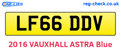 LF66DDV are the vehicle registration plates.