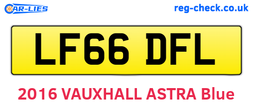 LF66DFL are the vehicle registration plates.