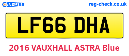 LF66DHA are the vehicle registration plates.