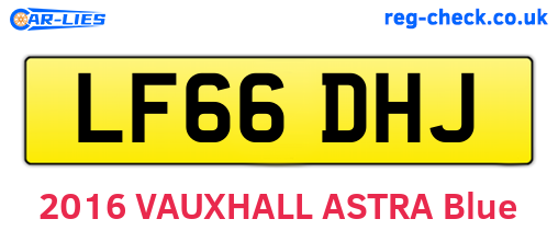 LF66DHJ are the vehicle registration plates.
