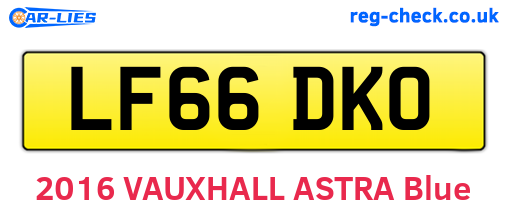 LF66DKO are the vehicle registration plates.