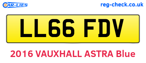 LL66FDV are the vehicle registration plates.