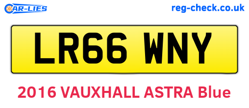 LR66WNY are the vehicle registration plates.