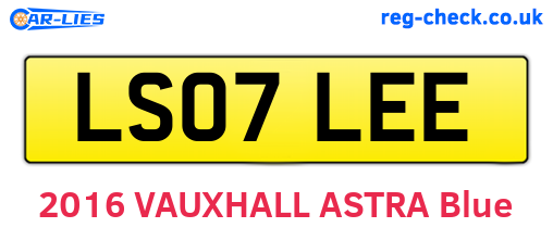 LS07LEE are the vehicle registration plates.