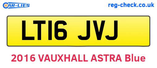 LT16JVJ are the vehicle registration plates.