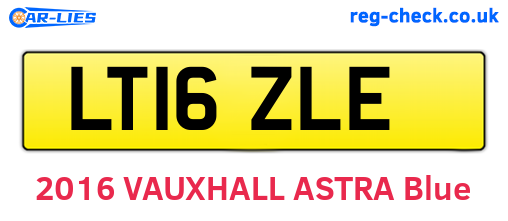 LT16ZLE are the vehicle registration plates.