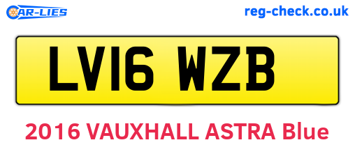 LV16WZB are the vehicle registration plates.