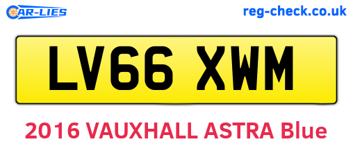 LV66XWM are the vehicle registration plates.