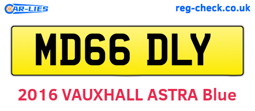 MD66DLY are the vehicle registration plates.