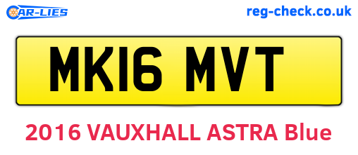MK16MVT are the vehicle registration plates.