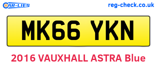 MK66YKN are the vehicle registration plates.