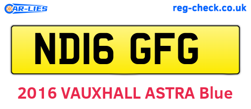 ND16GFG are the vehicle registration plates.
