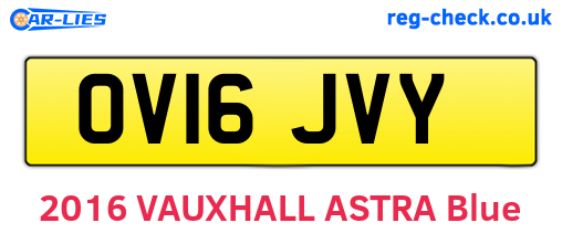 OV16JVY are the vehicle registration plates.