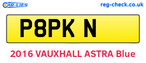 P8PKN are the vehicle registration plates.