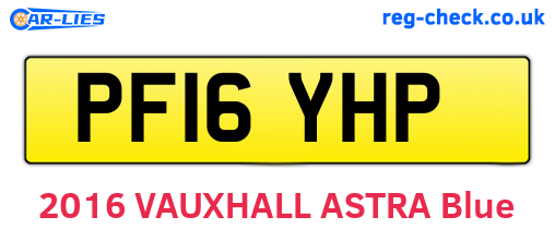 PF16YHP are the vehicle registration plates.