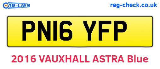 PN16YFP are the vehicle registration plates.