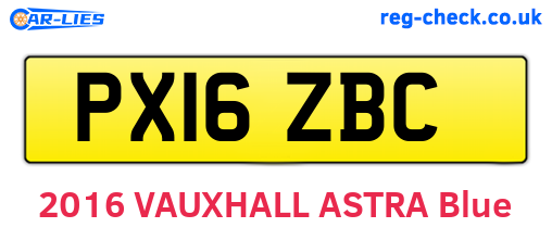 PX16ZBC are the vehicle registration plates.